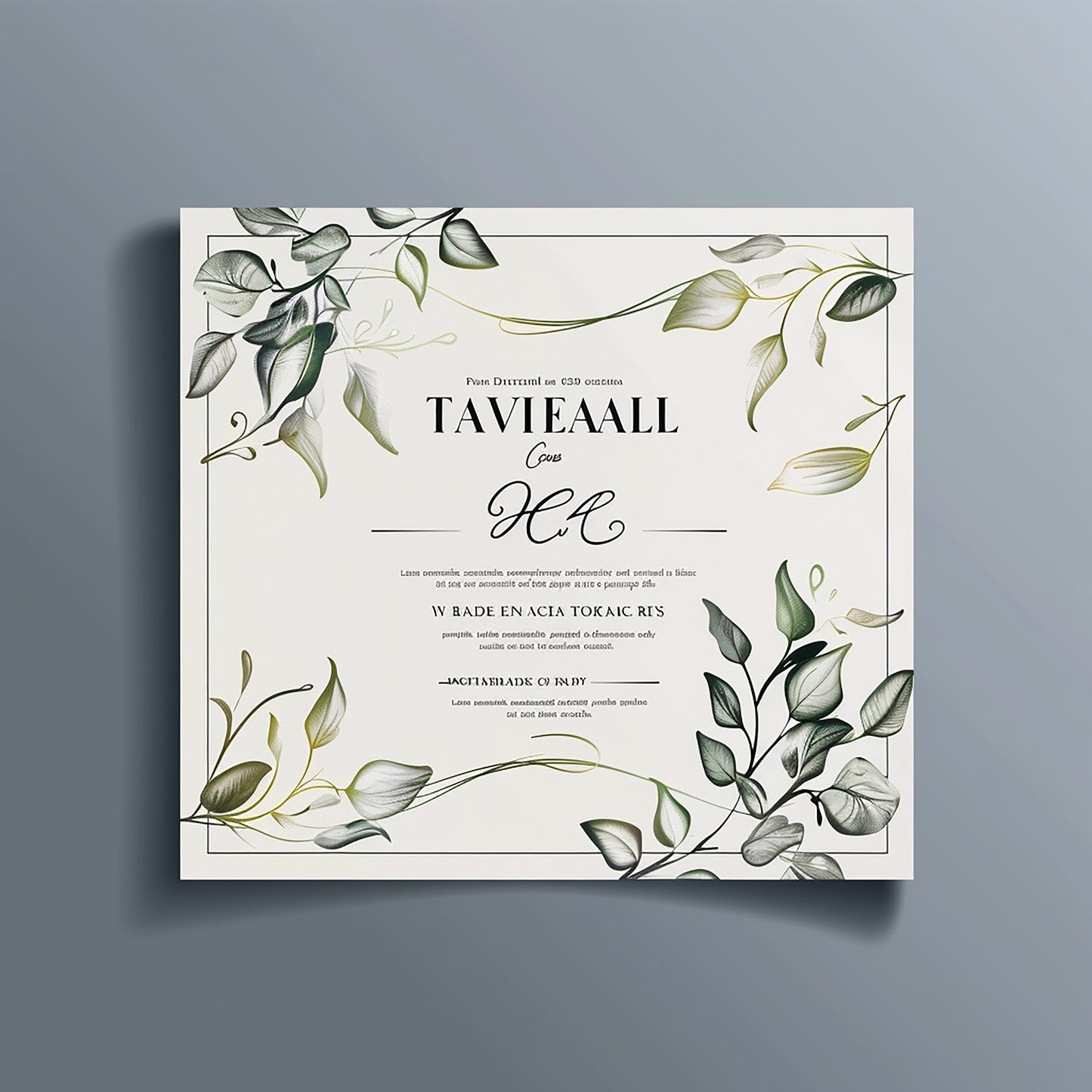 Square Wedding Invitation