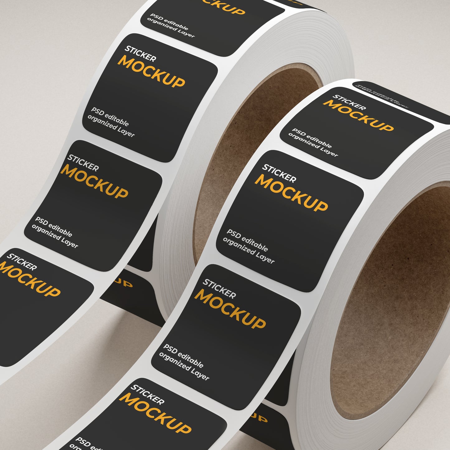 Square Labels on a Roll